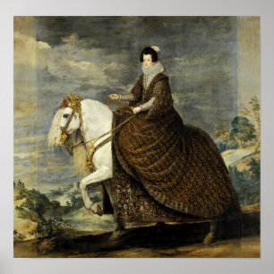 Velázquez - Reiterkönigin Isabel 1635 Poster