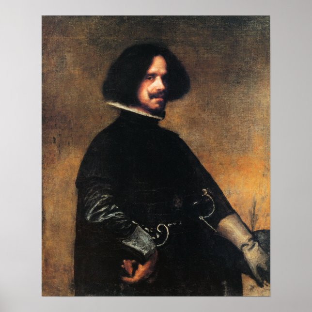 Velázquez - Selbstportrait 1645 Poster (Vorne)