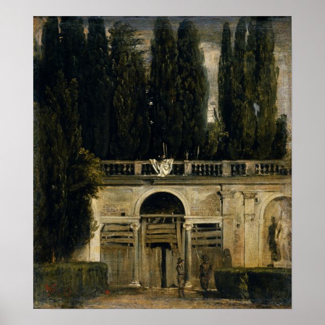 Velázquez - Villa Medici in Rom Grotto-Loggia Poster (Vorne)