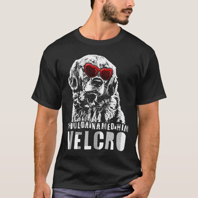 Velcro Golden Retriever Dog T-Shirt (Vorderseite)