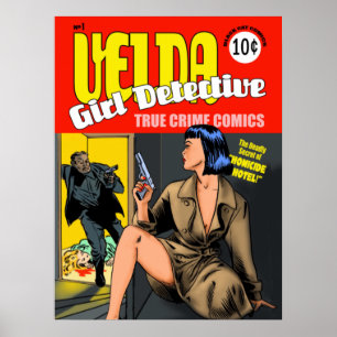 Velda: Girl Detective Vintage-Coverposter Poster