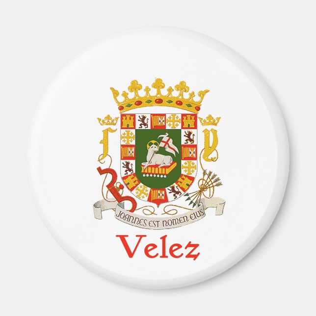 Velez Schild von Puerto Rico Magnet (Vorne)