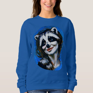 "Velka Teyani" flüstert Raccoon Trickster Sweatshirt