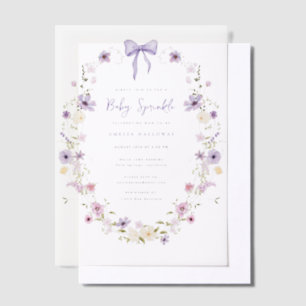Vellum Baby Sprinkle Wildblume Einladung Overlay