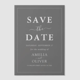Vellum Black Minimalistische Chic Hochzeit Save Th