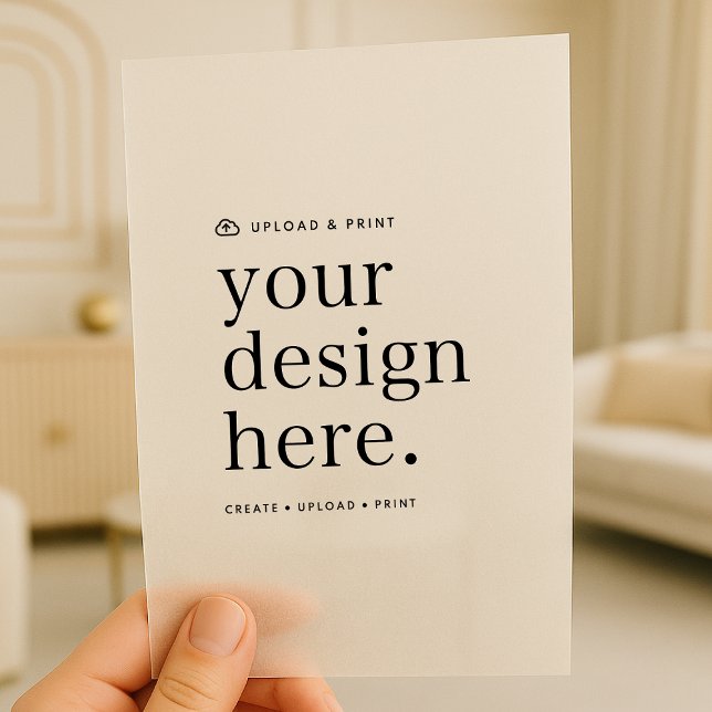 Vellum Einladung zum Design Upload 5" x 7" (Versatile vellum invitation template for business, weddings, special occasion events & more!)