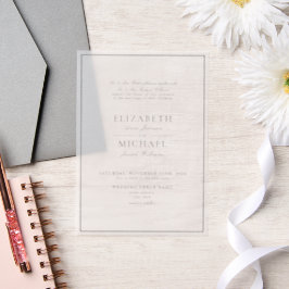 Vellum Elegant Black Classic Script Wedding