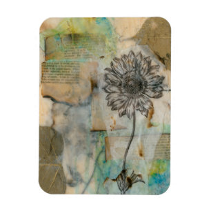 Vellum floral I Magnet