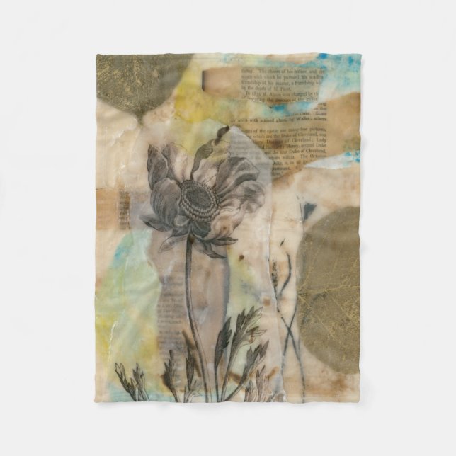 Vellum floral II Fleecedecke (Vorderseite)