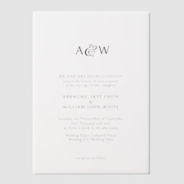 Vellum Overlay Ampersand Monogram Wedding