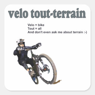 Velo Kundenwerber-Gelände Quadratischer Aufkleber