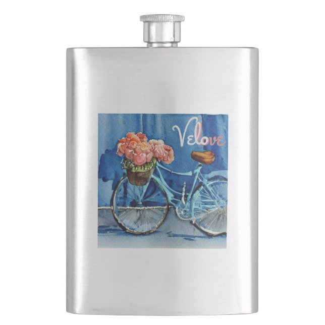 Velo Liebe Cycling Flachmann (Vorderseite)
