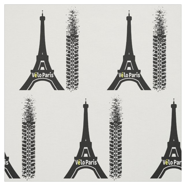 Velo Paris Bike Eiffel Tower Stoff (Muster)