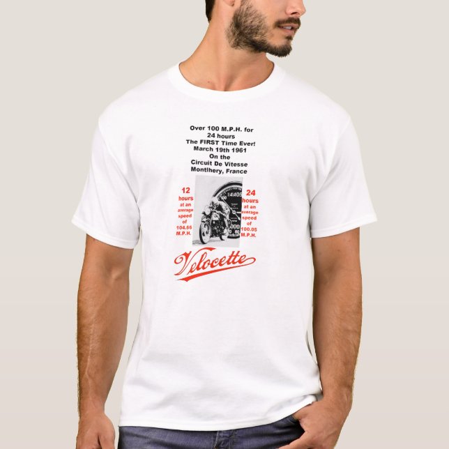 Velocette bricht die Tonne T-Shirt (Vorderseite)