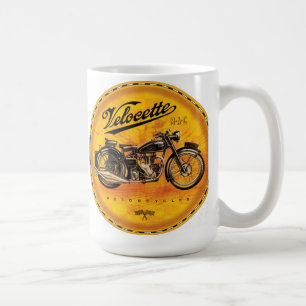 Velocette-Gelb-Motorzeichen Kaffeetasse