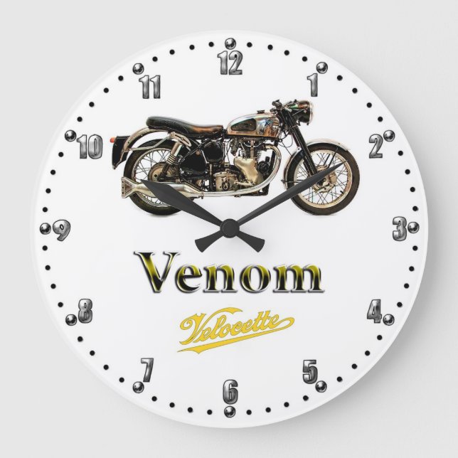 Velocette Venom Motorrad Quarz Uhr Mauer (Vorderseite)