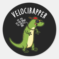 Veloci-rapper Funny Dinosaur Pun Dark BG