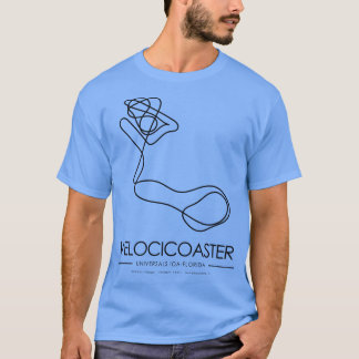 Velocicoaster minimalistisches Achterbahn-Layout T-Shirt