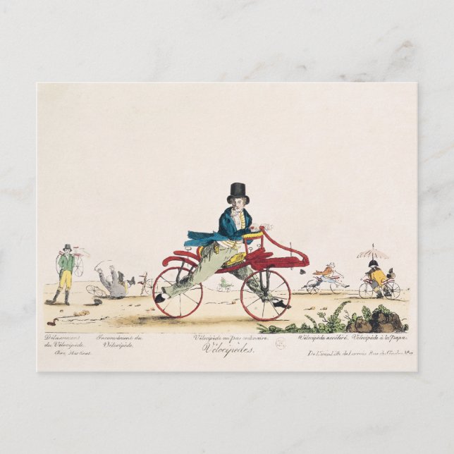 Velocipedes Postkarte (Vorderseite)