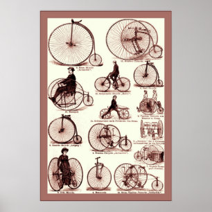 Velocipedes ~ Vintages Werbeplakat Poster