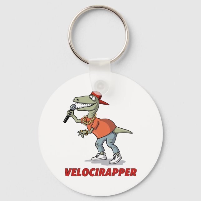 'Velocirapper'-T-Shirt. Schlüsselanhänger (Vorderseite)