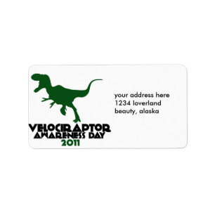 Velociraptor Awareness Day 2011 Adressaufkleber