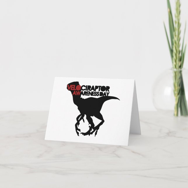Velociraptor Awareness Day Karte (Vorderseite)