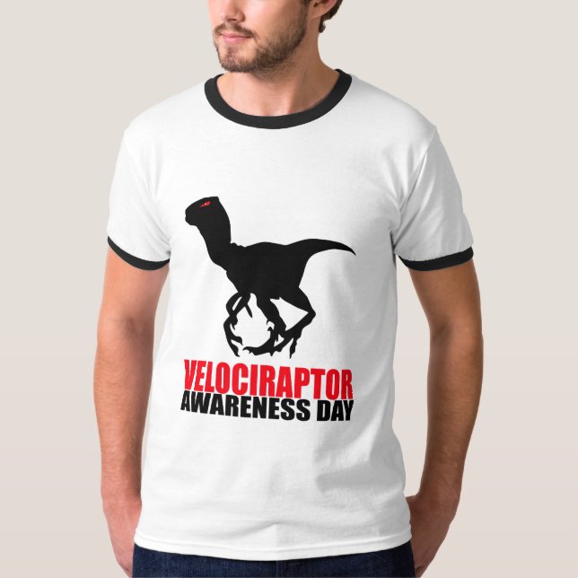 Velociraptor Awareness Day T-Shirt (Vorderseite)