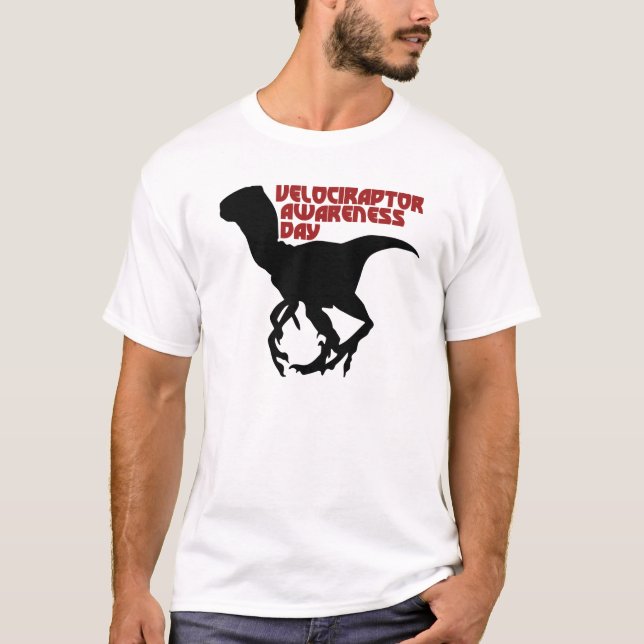 Velociraptor Awareness Day T-Shirt (Vorderseite)
