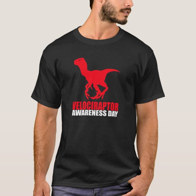 Velociraptor Awareness Day T-Shirt (Vorderseite)