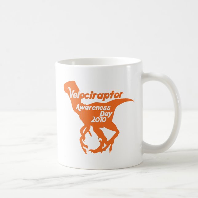 Velociraptor Awareness Day Tasse (Rechts)