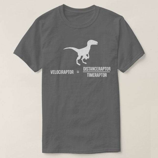 Velociraptor Dinosaur Dino Puns Math Geometry Pub T-Shirt (Design vorne)