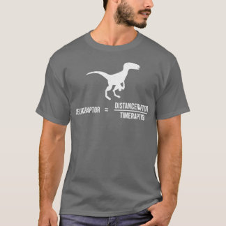 Velociraptor Dinosaur Dino Puns Math Geometry Pub T-Shirt
