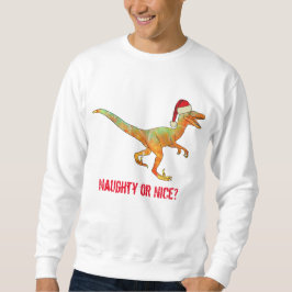 Velociraptor Dinosaur Festive Funny Raptor Slogan Sweatshirt