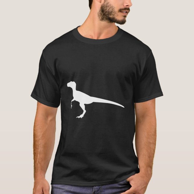 Velociraptor Dinosaur Hoodie T-Shirt (Vorderseite)