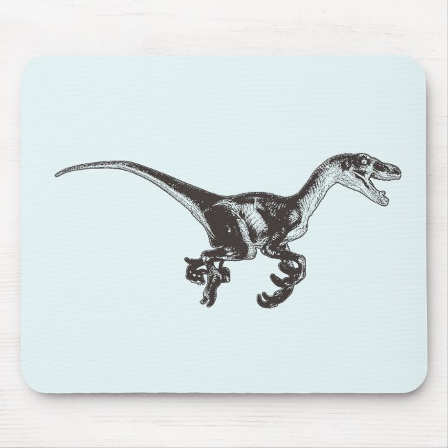 Velociraptor-Dinosaurier Mousepad (Vorne)