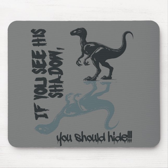 Velociraptor, Dinosaurier, T-Rex Mousepad (Vorne)
