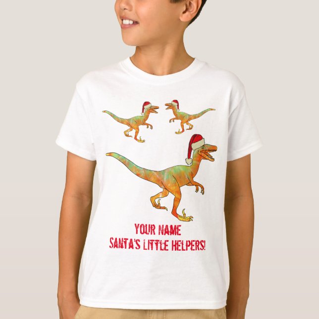 Velociraptor Funny Festive Raptor Dinosaur Slogan  T-Shirt (Vorderseite)