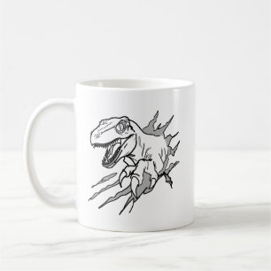 Velociraptor-Klauen-Metall-Linienkunst Nicht Entha Kaffeetasse