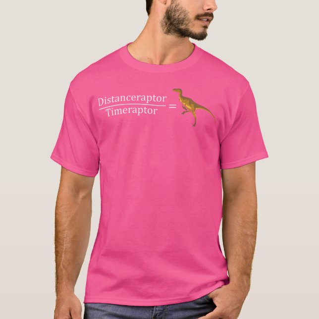 Velociraptor Math Funny Dinosaur Velocity Formula T-Shirt (Vorderseite)