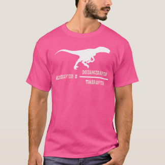 Velociraptor Physik Distanzzeit Formel Dinosau T-Shirt