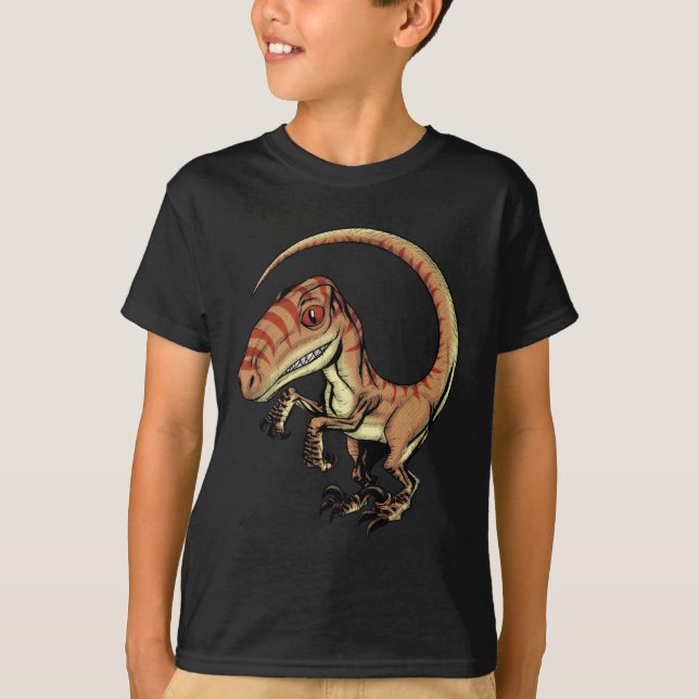 Velociraptor-Raubvogel-Dinosaurier durch Marco D T-Shirt (Vorderseite)