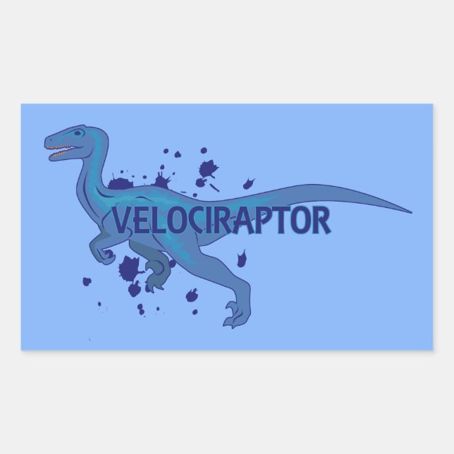 Velociraptor Rechteckiger Aufkleber (Vorderseite)