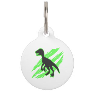 Velociraptor-Silhouette - Wählen Sie die Hintergr Haustiermarke