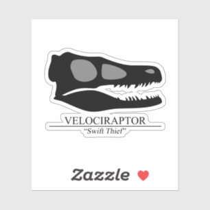 Velociraptor Skull Aufkleber