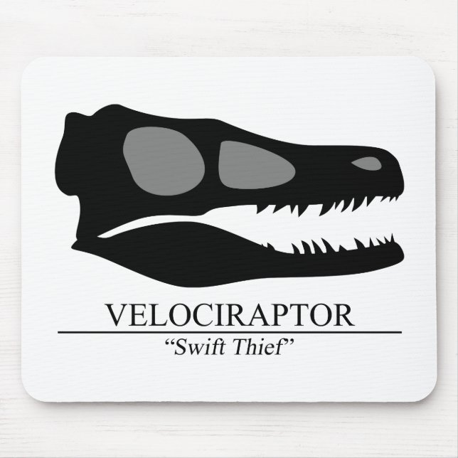 Velociraptor Skull Mousepad (Vorne)