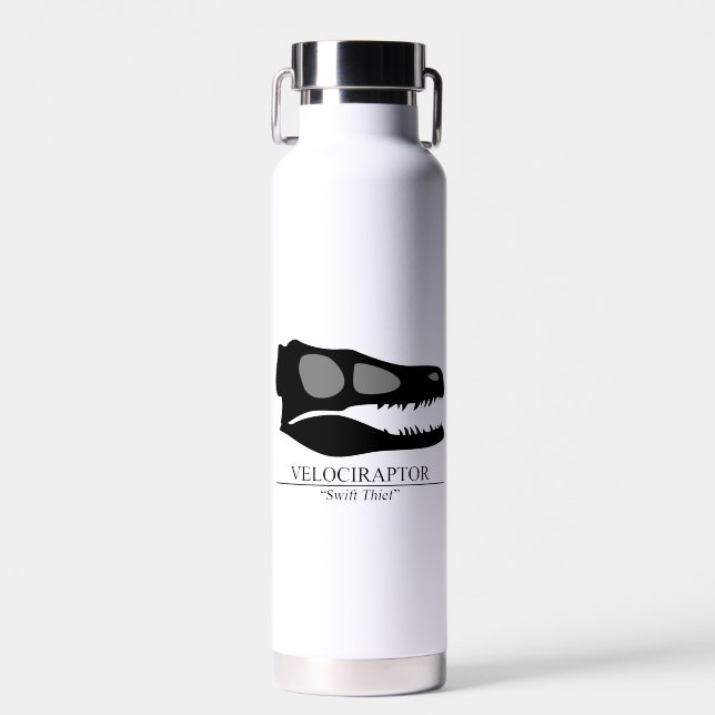 Velociraptor Skull Trinkflasche (Vorne)