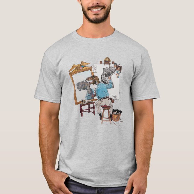 Velociraptor Triple Self Portrait T-Shirt (Vorderseite)