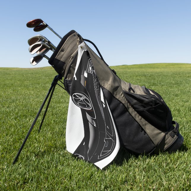 VelocityDrive Golf Handtuch: Muscle Car Edition Golfhandtuch (Gras)