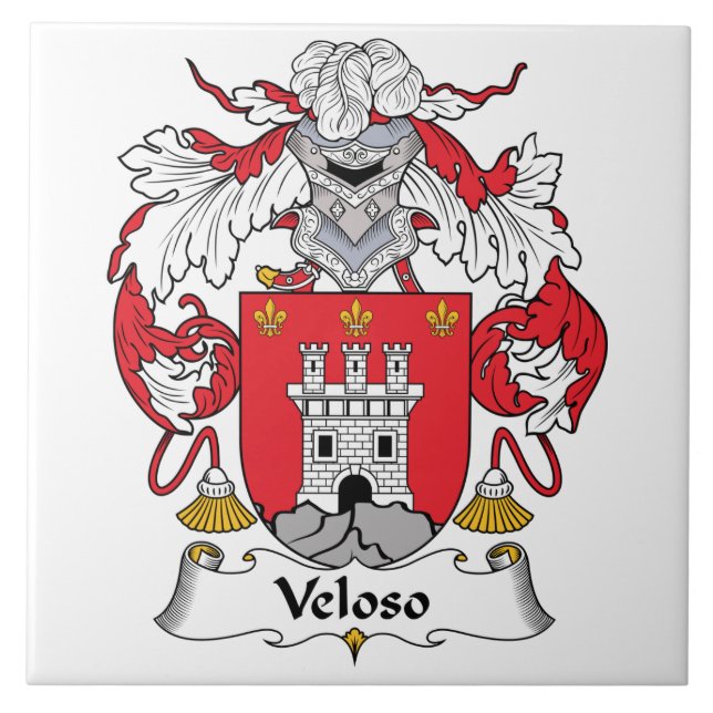 Veloso Familienwappen Fliese (Vorderseite)